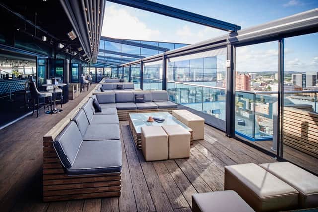 The rooftop terrace at Marco Pierre White Steakhouse Bar & Grill,  Birmingham