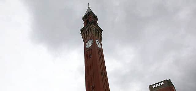 ‘Old Joe’ the Joseph Chamberlain Memorial Clock at University of Birmingham Edgbaston campus