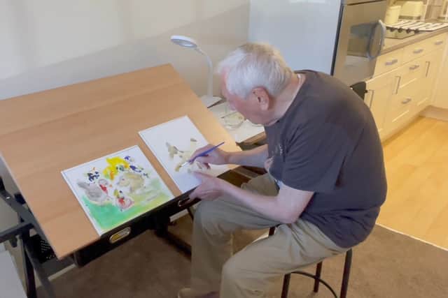 Harry Boddington, 84, creates about one artwork a week - despite being blind
