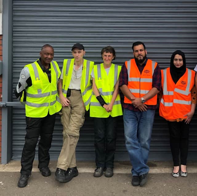 The Salma foodbank team in Smethwick (Imran Hameed is second in from the left)