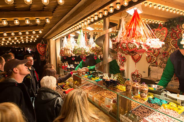Staff are needed to support the stalls at the Frankfurt Christmas Market 