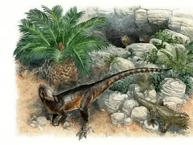Life reconstruction of Pendraig milnerae, Britain’s oldest meat eating dinosaur