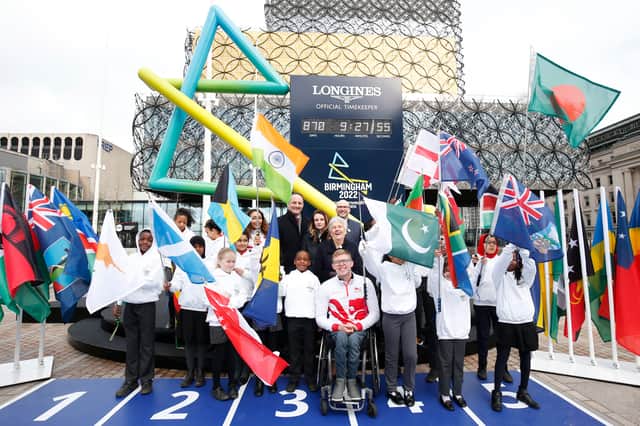 The launch of the Birmingham 2022 Commonwealth Games official Countdown Clock on March 09, 2020 in Birmingham, England. (Photo by Miles Willis/Getty Images for Birmingham 2022)