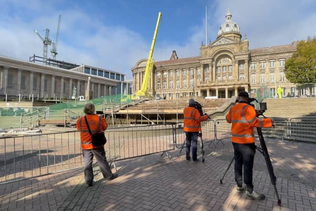Work has started on improvement works in Victoria Square to get the city ready for the Commonwealth Games