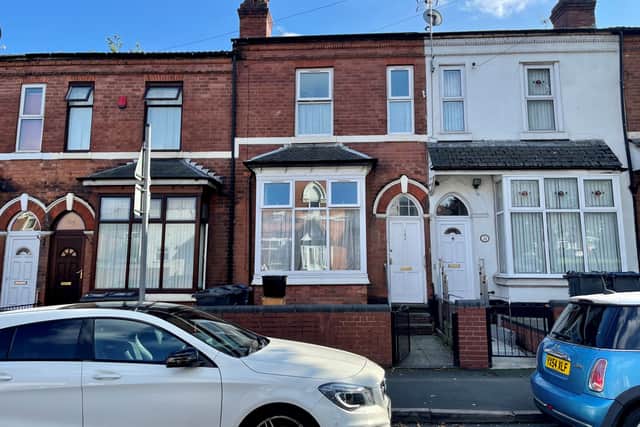 The three-bedroomed, mid-terraced house at 142 Regent Road in Handsworth