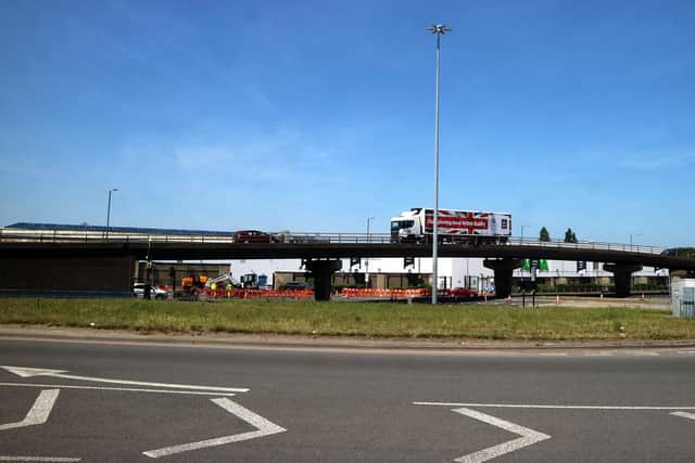 The A34 Perry Barr Flyover before demolition work