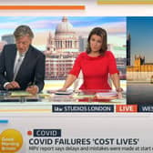 Good Morning Britain hosts Richard Madely and Susanna Reid clash after former This Morning presenter, Madely, suggests to Chancellor of the Duchy of Lancaster, Stephen Barclay, that the government is “getting away with it” when it comes to the report into the early response to Covid-19 in March 2020.