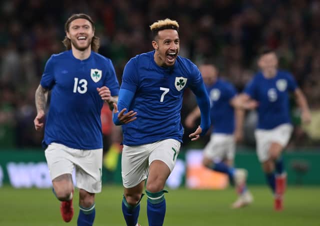 <p>Hat-trick hero Callum Robinson returns to the Hawthorns with many in Ireland adoring him. (Photo by Charles McQuillan/Getty Images)</p>