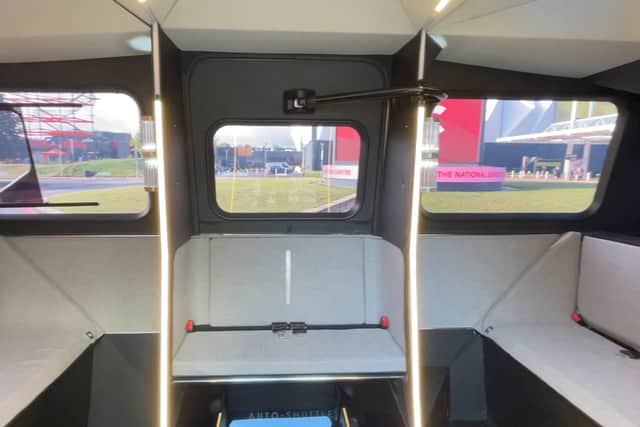 Inside the driverless bus being trialled at the NEC with Solihull Council