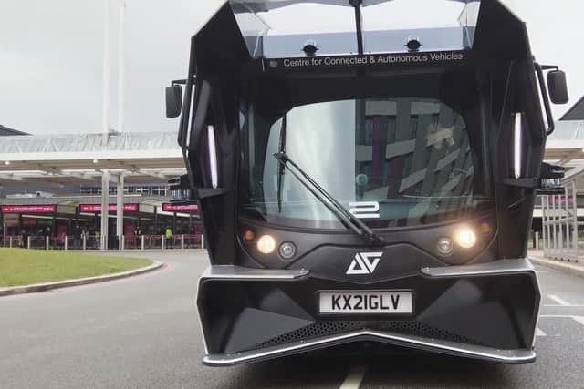 Solihull driverless bus being trialled at the NEC
