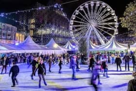 The big wheel and ice rink