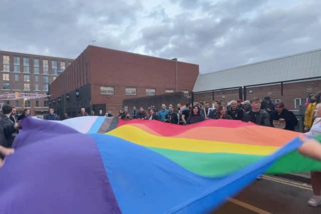 Protesters gather in the Gay Village as LGBTQ+ community members say they no longer feel safe