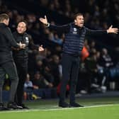 Valerien Ismael, Manager of West Bromwich Albion reacts during the Sky Bet Championship match between West Bromwich Albion and Birmingham City at The Hawthorns (Photo by Nathan Stirk/Getty Images)