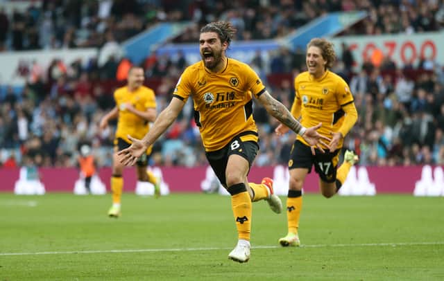 <p>Ruben Neves can claim he was the match-winner today with a smart free-kick. (Photo by Alex Morton/Getty Images)</p>