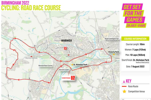 Birmingham 2022 Cycling Road Race Course
