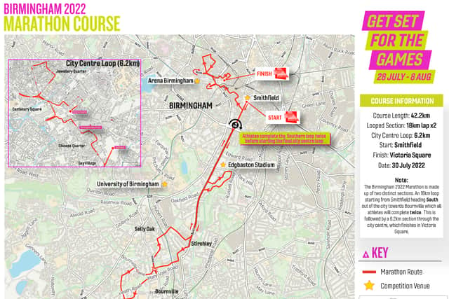 Commonwealth Games Marathon route for July 30 event