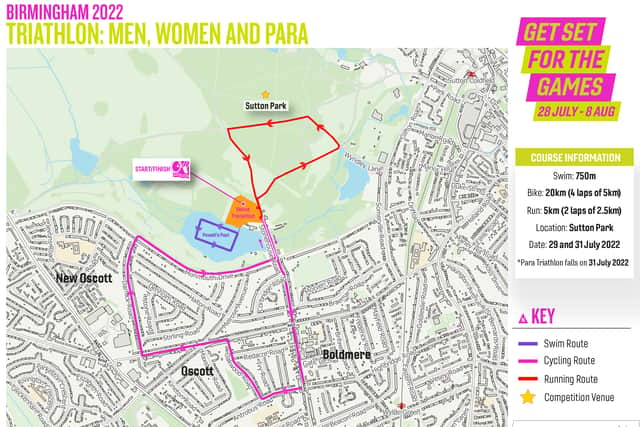 Birmingham 2022 Triathlon route for men, women and para athletes
