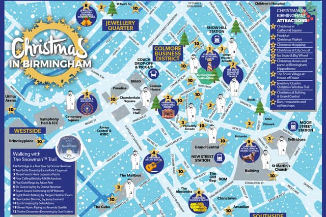 Christmas in Birmingham map