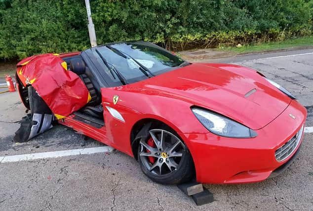 Darren Turner £100,000 Ferrari after the crash