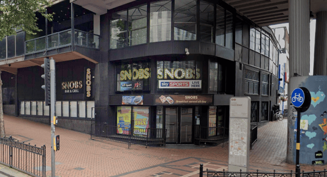 <p>Snobs nightclub, Birmingham (google street view image)</p>