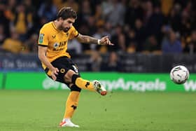 Wolves’ midfielder Ruben Neves in action. 