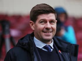 Steven Gerrard, Manager of Rangers FC arrives at the stadium prior to the Cinch Scottish Premiership match between Motherwell FC and Rangers FC