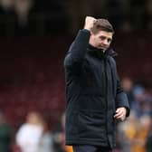 Rangers manager Steven Gerrard is seen at full time during the Cinch Scottish Premiership match between Motherwell FC and Rangers FC 