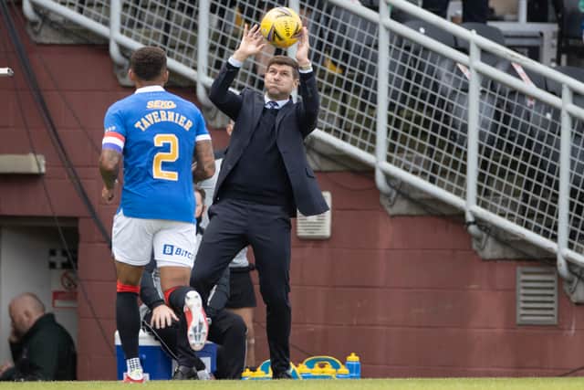 Steven Gerrard, Manager of Rangers during the Cinch Scottish Premiership match between Dundee United and Rangers FC