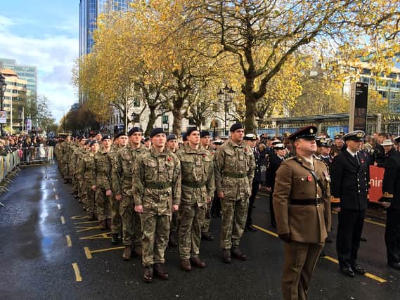 The parade will include ex-service personnel, regular, reserve and cadet units from the Armed Forces who, with representatives of other local uniformed organisations.