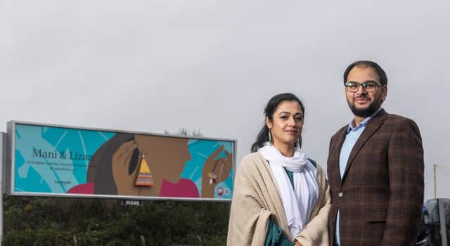  Asad Bangash and Asiya Asad, who sell their own handmade jewellery, were gifted their very own billboard in their hometown of Birmingham as it was named one of three new Great British Craft Hubs by Amazon Handmade