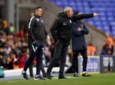 Lee Bowyer, Manager of Birmingham City gives their team instructions during the Sky Bet Championship match between Birmingham City and Reading 
