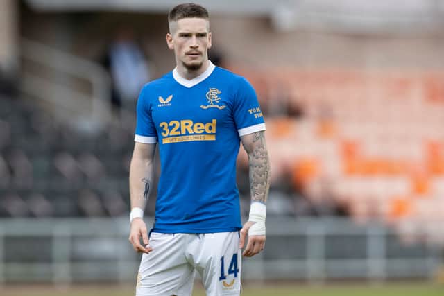 Ryan Kent of Rangers during the Cinch Scottish Premiership match between Dundee United and Rangers