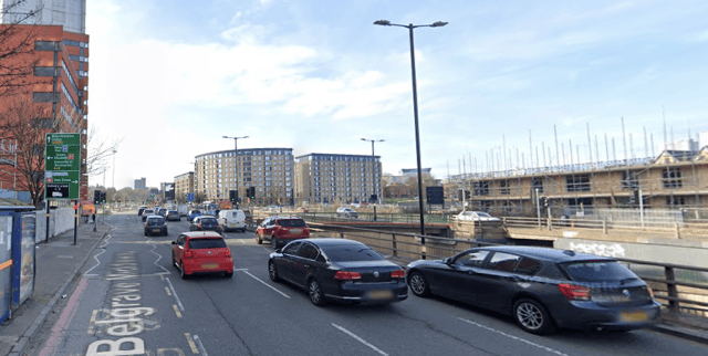Belgrave Middleway from the Belgrave Interchange towards Stratford Road in both directions (Google Street View)