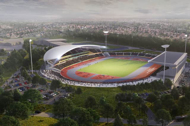 CGI of Alexander Stadium Perry Barr