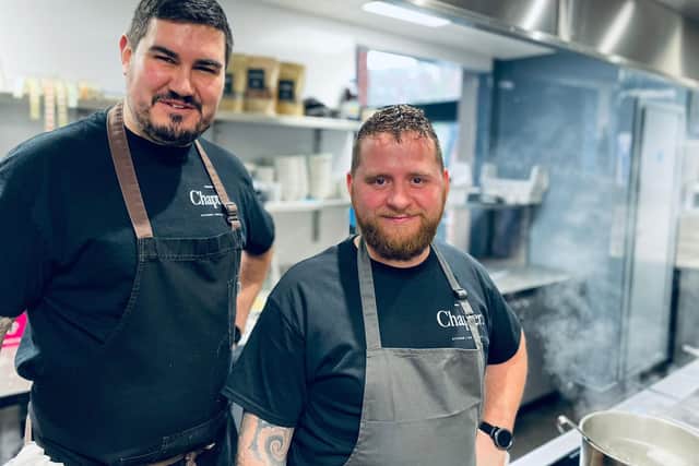 Chef Director Ben Ternent with head chef Nathan Swift at Chapter