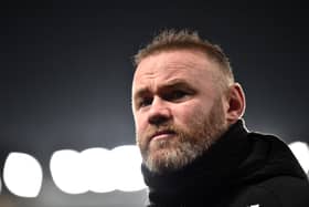 Wayne Rooney, Manager of Derby County is interviewed after the Sky Bet Championship match between Derby County and West Bromwich Albion