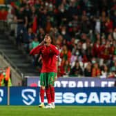 Renato Sanches of LOSC Lille and Portugal celebrates scoring Portugal goal during the 2022 FIFA World Cup Qualifier match between Portugal and Serbia