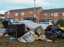 Rubbish bags pile due to no collections over the festive period at Victoria Road, Birmingham