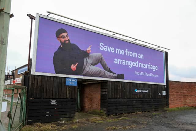 Mohammad Malik's billboard on Aldridge Road, Perry Barr