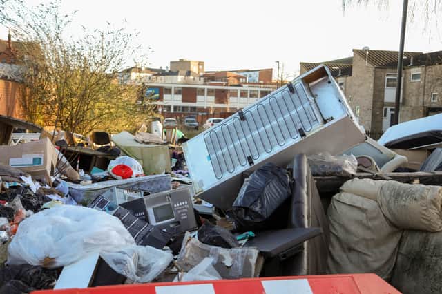 Flytippers dum 30ft mound of rubbish outside homes in Hockley