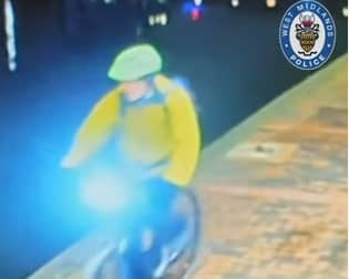 CCTV captures final moments of cyclist whose body was found in a canal in Ladywood