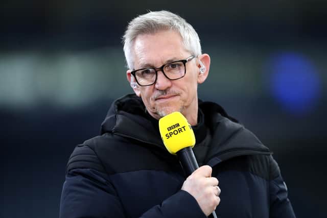 <p>Lineker took to twitter to call out the VAR decision in Villa’s match against United</p>