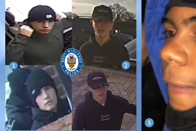Officers now want to speak to the people in these photos after a number of burglaries