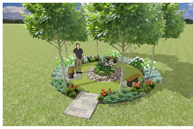 Design for one of the 10 Covid-19 community memorial gardens to be set up in Birmingham