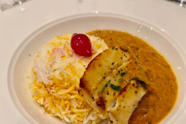 Pushkar menu includes Chicken Kalimirch with a Fenugreek Sauce served with Saffron Rice, Butter Naan and Subz Punchmel