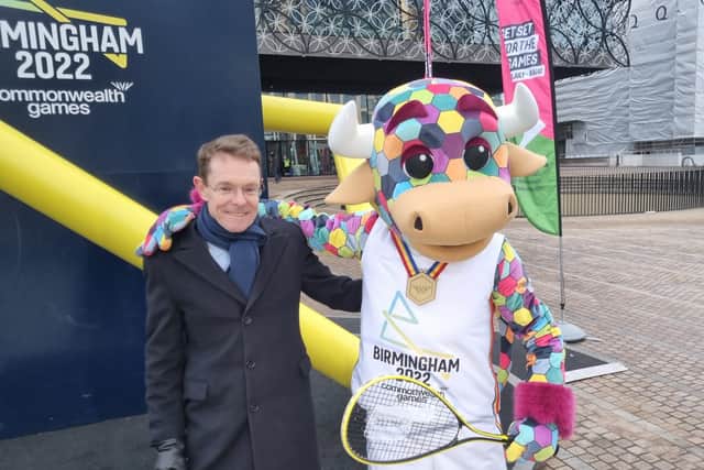 Mayor Andy Street and Perry, Commonwealth Games 2020, Birmingham