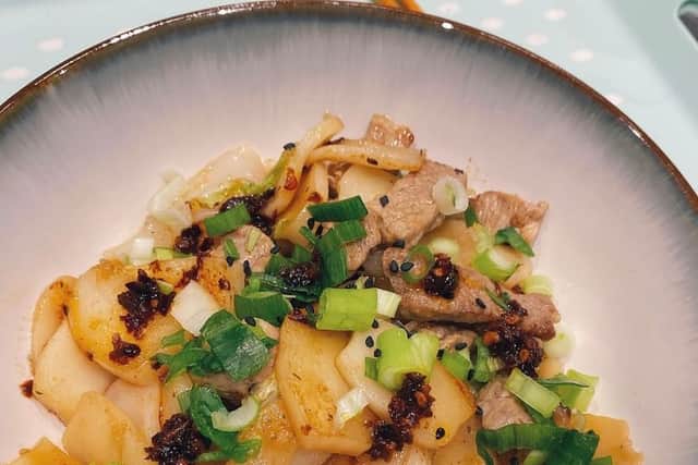 Blow Water’s Chinese New Year Menu features Shanghainese pan-fried rice cake (pictured)
