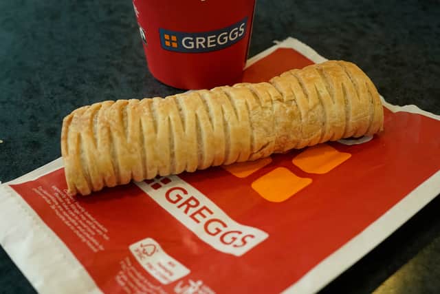 A famous Greggs saussage roll 