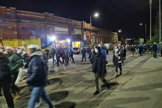 Many of the fans protesting outside the ground wore faceless masks which supporters say reflects a lack of communication from the club as well as uncertainty over who the owners are.