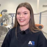 Stephanie Potter, a Continuous Improvement Apprentice for AE Aerospace